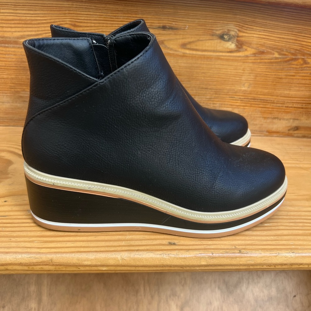 Platform ankle booties